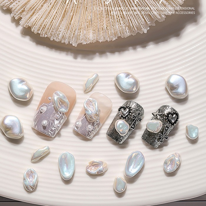 日系 巴洛克異型珍珠 異形不規則幻彩珍珠 美甲珍珠 美甲飾品NailsMall-細節圖7
