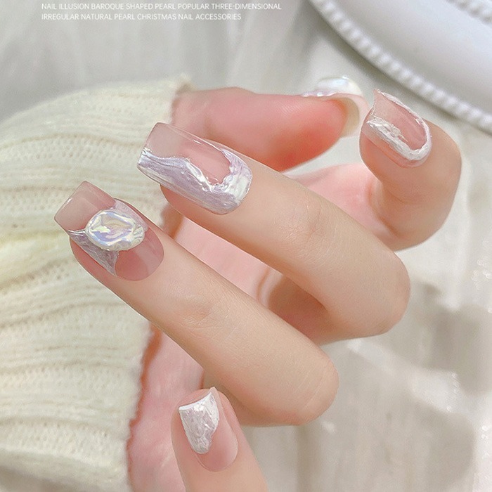 日系 巴洛克異型珍珠 異形不規則幻彩珍珠 美甲珍珠 美甲飾品NailsMall-細節圖8