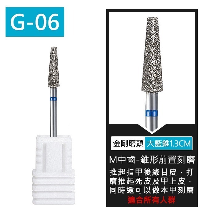 美甲 陶瓷磨頭 美甲磨頭 金剛石打磨頭 磨頭 鎢鋼磨頭俄羅斯磨頭類似款俄式磨頭美甲工具美甲材料Nailsmall-規格圖10