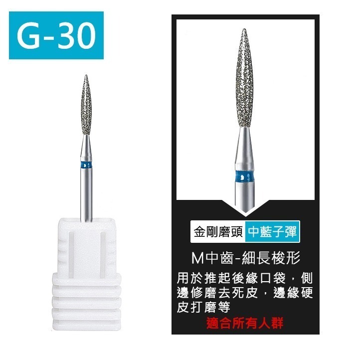 美甲 陶瓷磨頭 美甲磨頭 金剛石打磨頭 磨頭 鎢鋼磨頭俄羅斯磨頭類似款俄式磨頭美甲工具美甲材料Nailsmall-規格圖10