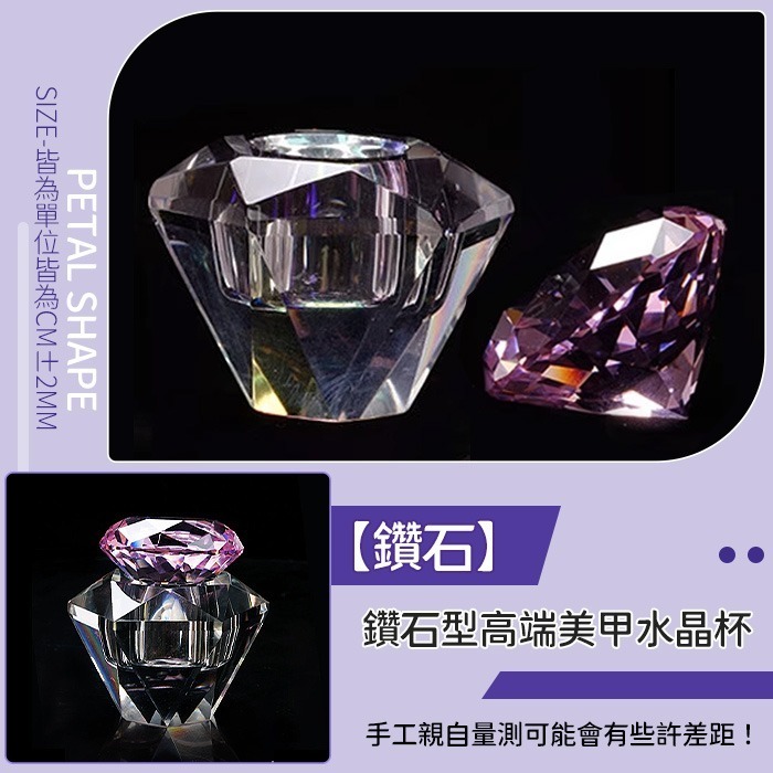水晶杯 溶劑杯透明有蓋水晶玻璃溶劑杯 美甲溶劑杯 洗筆杯 八角杯 NailsMall-規格圖7