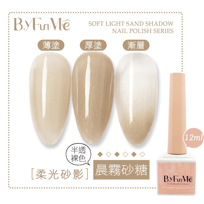 BF小方糖 柔光砂影甲油膠 珠光 高光 美肌 裸色 甲油膠 美甲凝膠美甲材料NailsMall-規格圖7