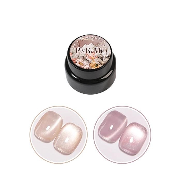 BF日式罐裝膠 水光琉璃珠貓眼膠 鮫人の淚裸色貓眼 人氣貓眼膠美甲凝膠美甲材料NailsMall-細節圖2