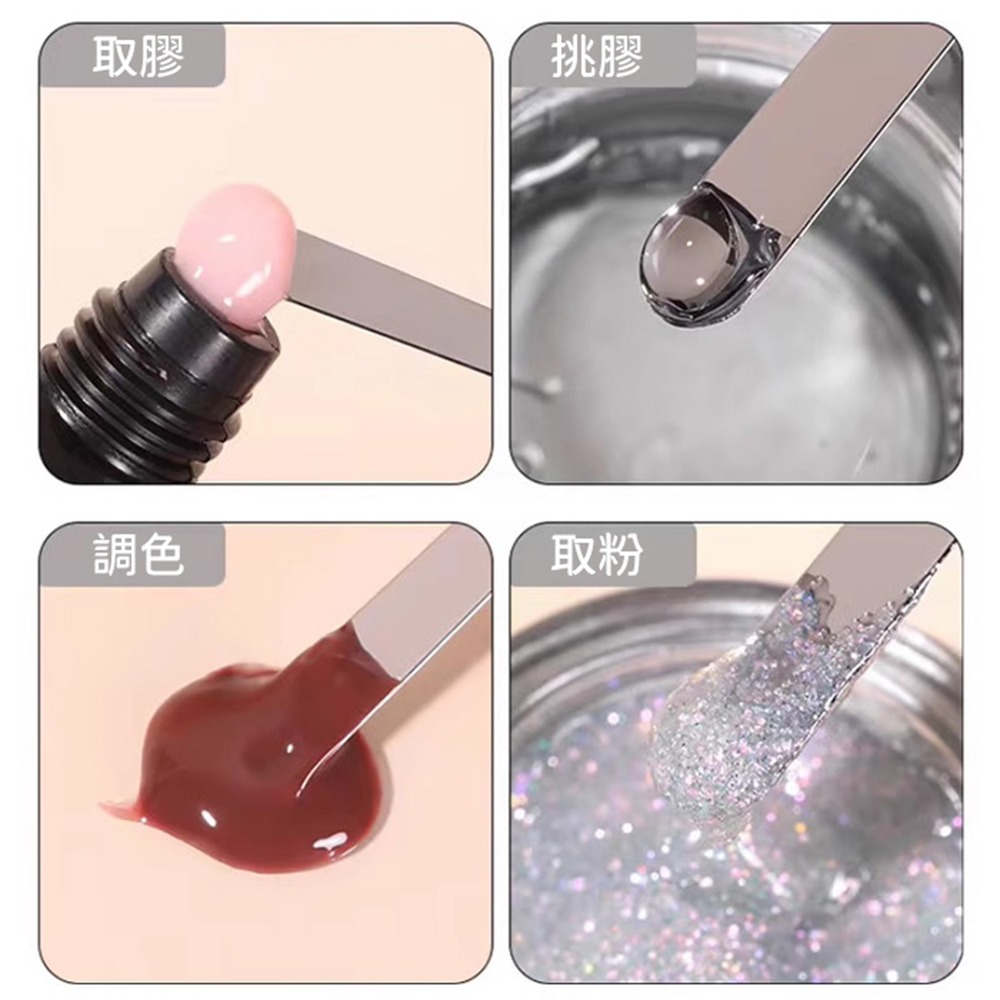 韓式粉底鏟 多功能 粉底刮刀 調色攪拌棒 美甲韓式調膠棒 調色攪拌棒 上粉底液神器工具NailsMall-細節圖11