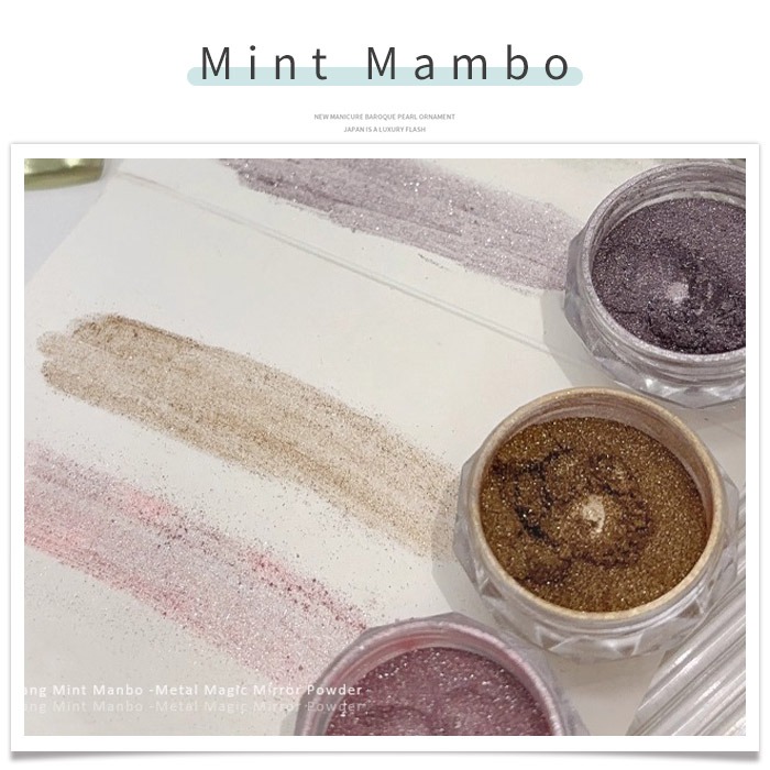薄荷曼波系列魔鏡粉 低飽和金屬魔鏡粉 電鍍粉 鏡面粉 極光粉 NailsMall-細節圖7