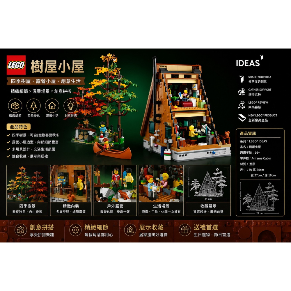 【LEGO IDEAS 樹屋小屋】-細節圖2