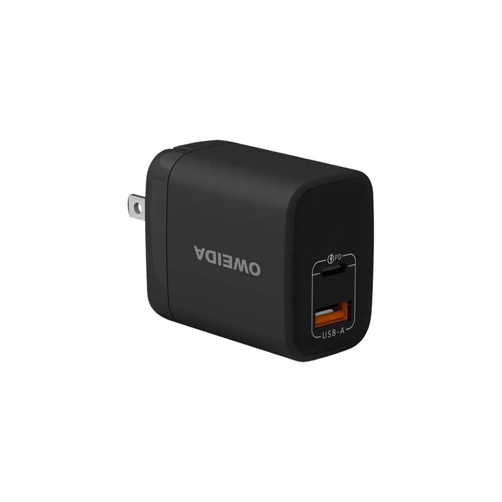 山水之寶｜OWEIDA 25w PD+QC 智能雙孔快速充電器 超極速快充充電頭 摺疊收納插腳 適用iPhone＆安卓-規格圖7