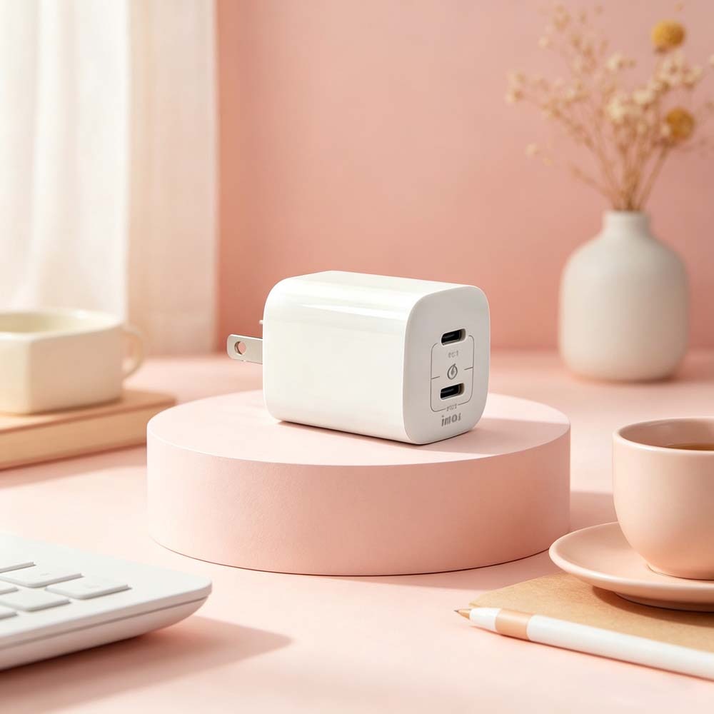 山水之寶｜imos 45w GaN 氮化鎵智能恆溫 PD雙孔快速充電器 TYPEC極速快充充電頭 適用iPhone＆安卓-細節圖6