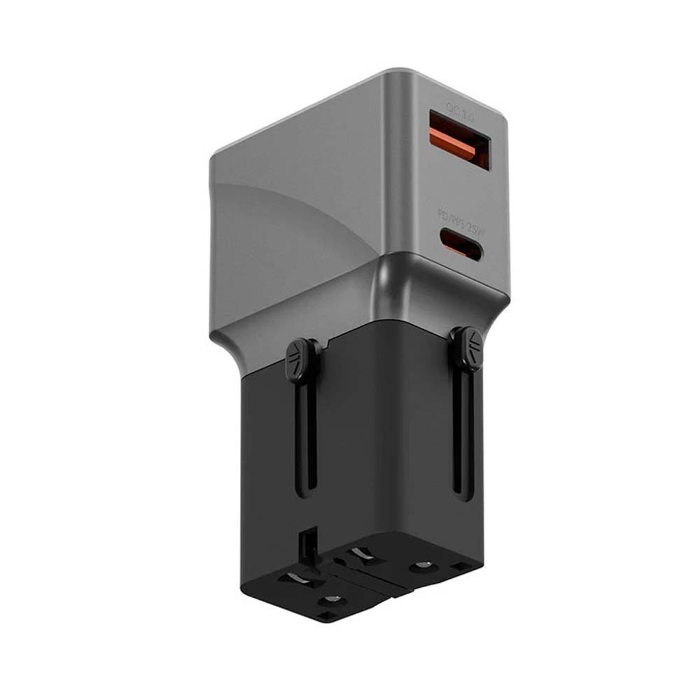 山水之寶｜ENERGEA TravelWorld 25W PD+QC旅行通用雙孔快速充電器快充充電頭 多國旅遊萬用旅充頭-細節圖9