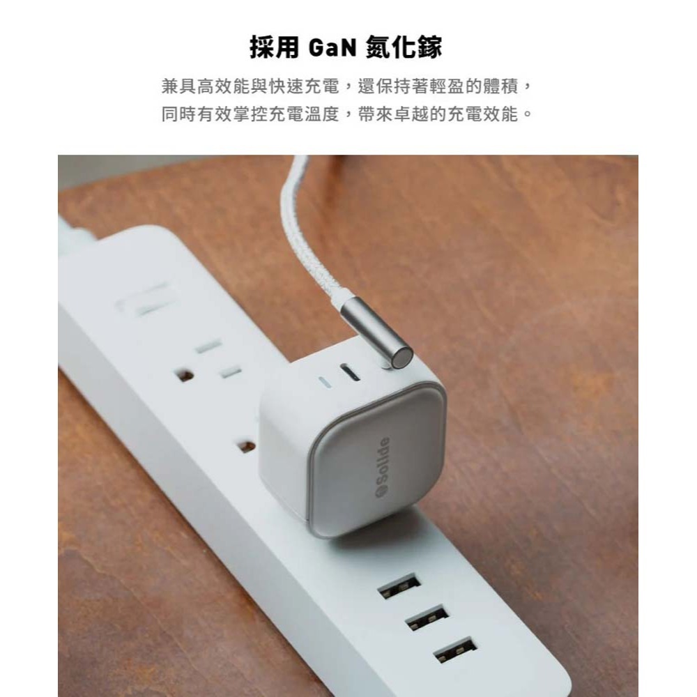 山水之寶｜SOLiDE Block 45W GaN氮化鎵 2C雙孔快速充電頭 雙孔PD快充充電頭 適用iPhone＆安卓-細節圖4