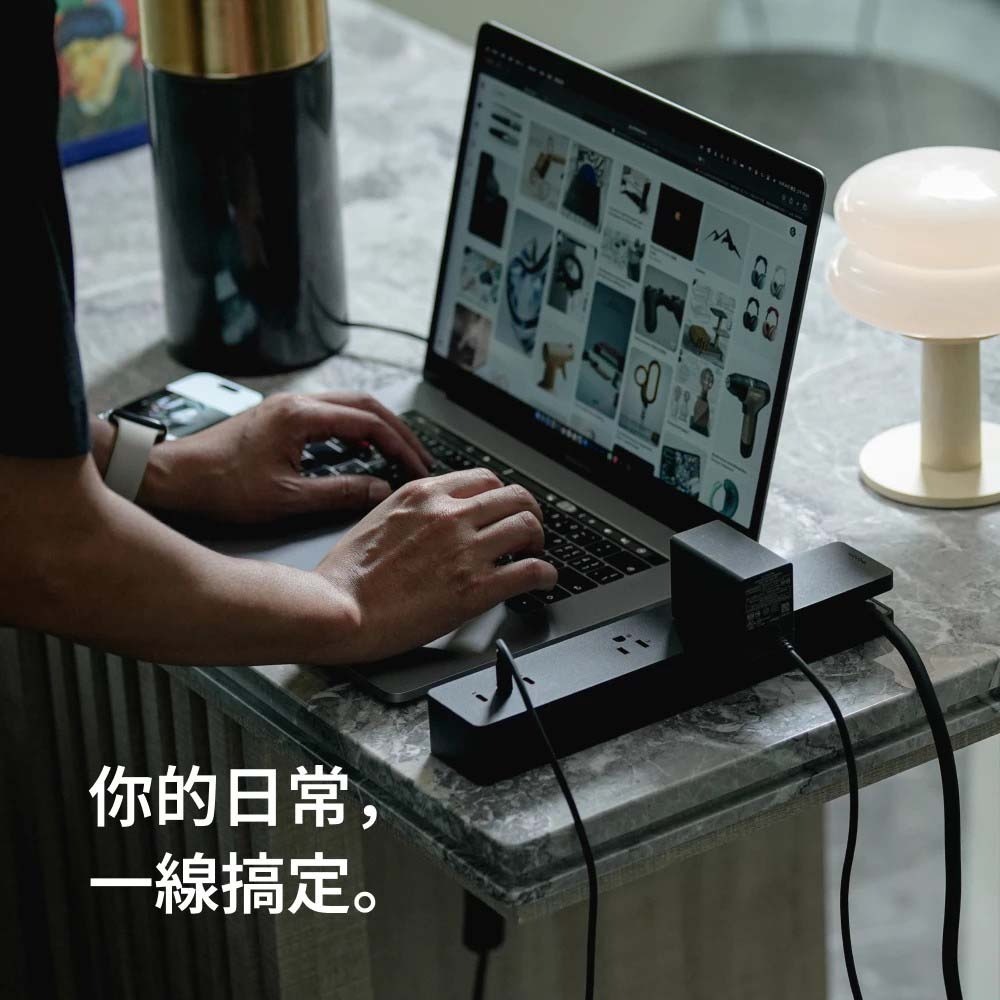 山水之寶｜Unipapa 100W有序延長線超充版 1.8m＋GaN氮化鎵PD三孔快速充電 兒童防護插座 隱形自動安全蓋-細節圖7