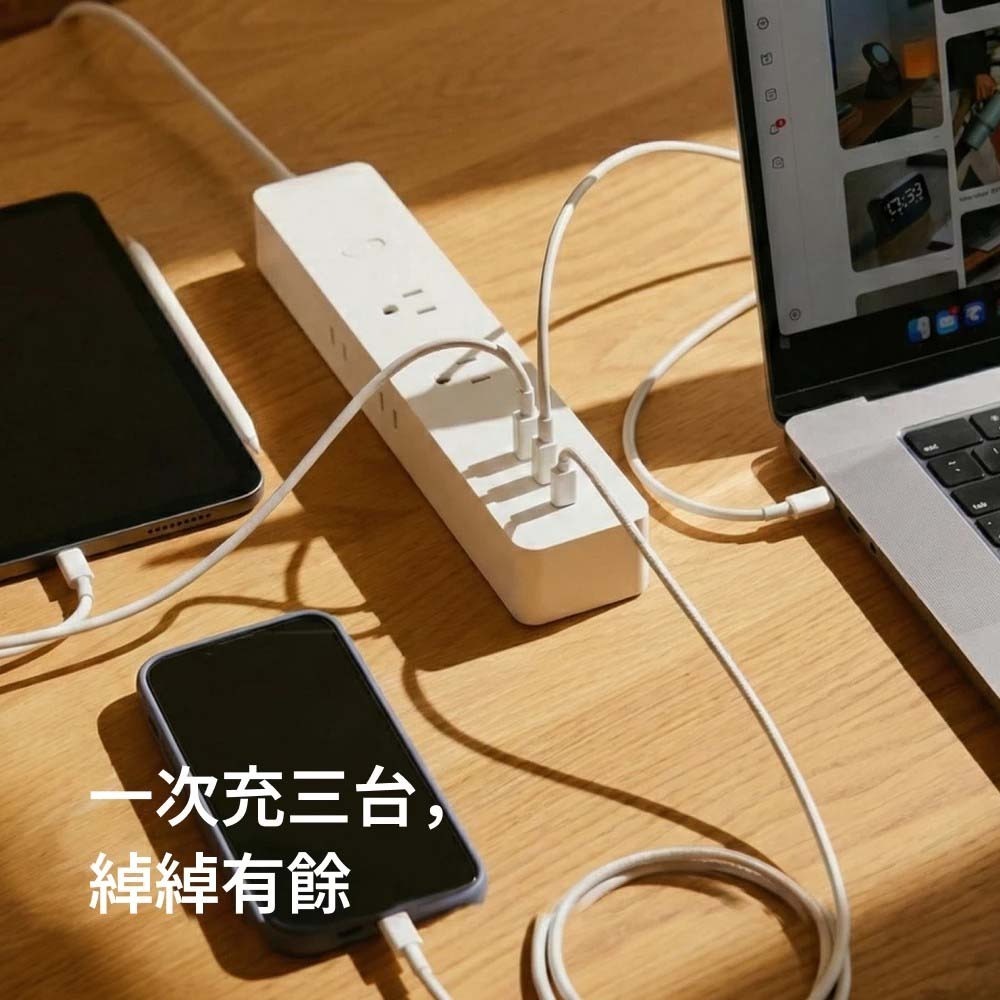 山水之寶｜Unipapa 100W有序延長線超充版 1.8m＋GaN氮化鎵PD三孔快速充電 兒童防護插座 隱形自動安全蓋-細節圖8