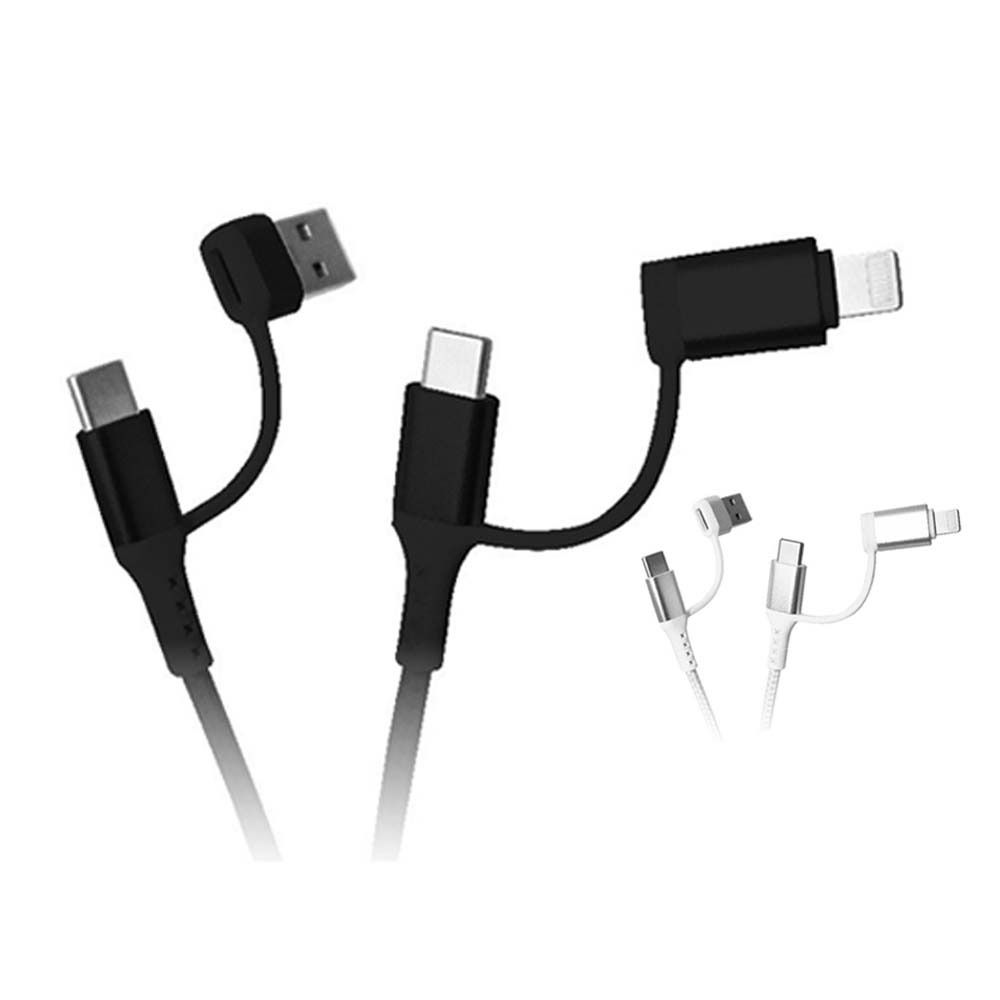山水之寶｜MYCELL 四合一多功能 60w快速充電傳輸線150cm 鋼韌編織線 全兼容PD快充 適用iPhone＆安卓-細節圖11
