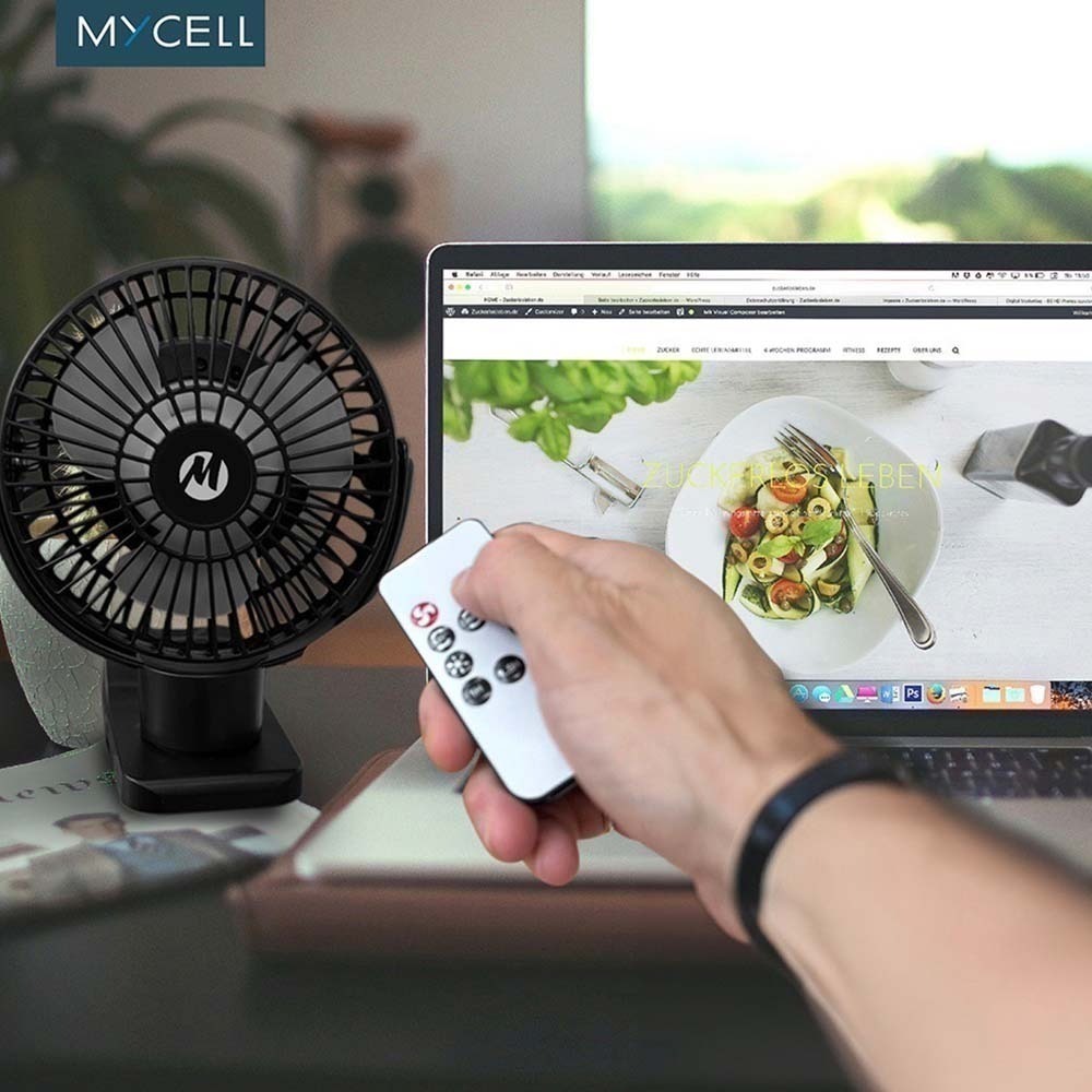 山水之寶｜MYCELL二代無印風桌面風扇 辦公/露營/夾式/娃娃車/嬰兒車/桌上型/靜音/多功能風扇/附遙控器 台灣製造-細節圖11