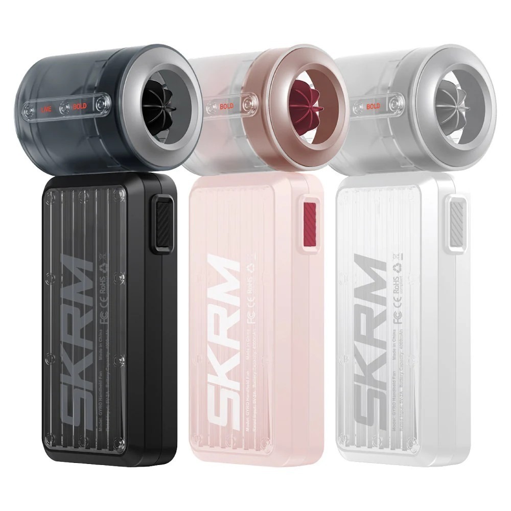 山水之寶｜SKINARMA日本東京 Gyro手持風扇 4000mAh 四段風速 工業風造型 附贈品牌潮流 手腕掛繩-細節圖2