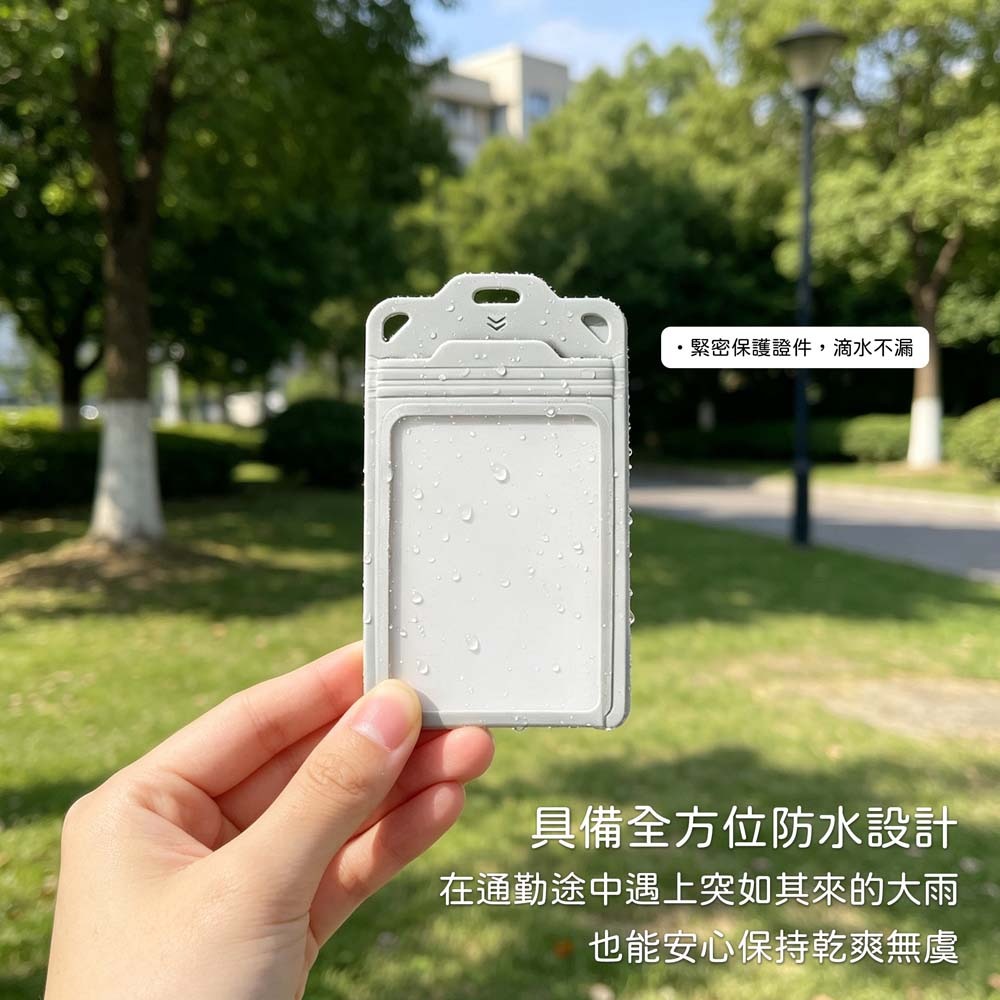 山水之寶｜Bitplay AquaSeal 防水機能證件套V3（附反光頸掛繩）防水透明霧面卡套 收納員工證件卡片悠遊卡-細節圖2