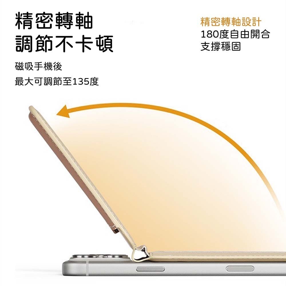 山水之寶｜Dux Ducis ARCH律動－磁吸式卡夾 卡包 手機支架/可插卡/桌面支架/摺疊皮革卡套/MagSafe-細節圖7