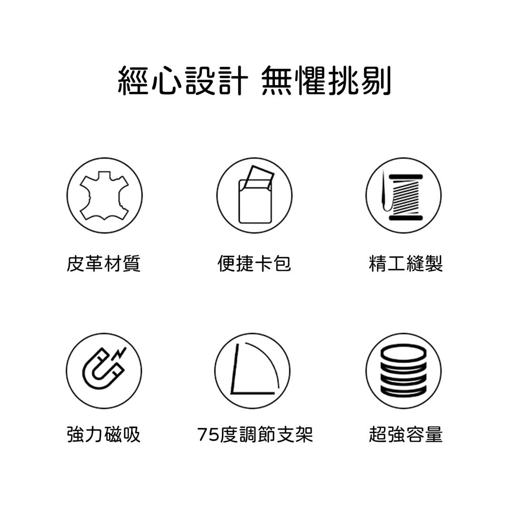 山水之寶｜超細纖維皮革 磁吸式卡夾 卡包 手機支架/可插卡/悠遊卡/名片/員工證/桌面支架/皮革摺疊卡套/MagSafe-細節圖11