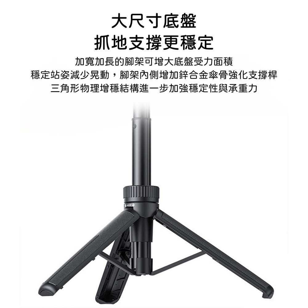 山水之寶｜YESIDO 相機三腳架+自拍桿/自拍棒/通用冷靴口/可手持/可站立/五段伸縮/戶外旅遊出國必備 相機腳架-細節圖7
