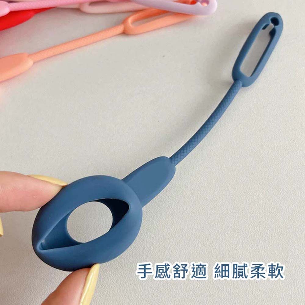 山水之寶｜AirTag 定位追蹤器＆防丟器／素色矽膠保護套／一體成形扣環設計／可扣寵物項圈／行李箱／筆電／書包／隨身背包-細節圖2