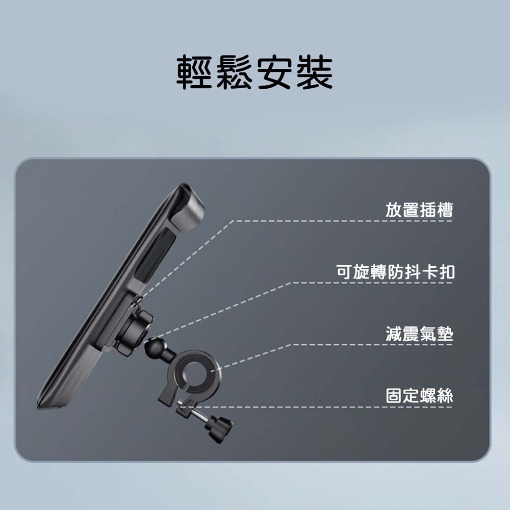 山水之寶｜YESIDO 機車＆自行車＆腳踏車防水袋手機支架－單車族必備/雨天防水機車車架/龍頭車把橫桿&拉桿專用+後視鏡-細節圖8