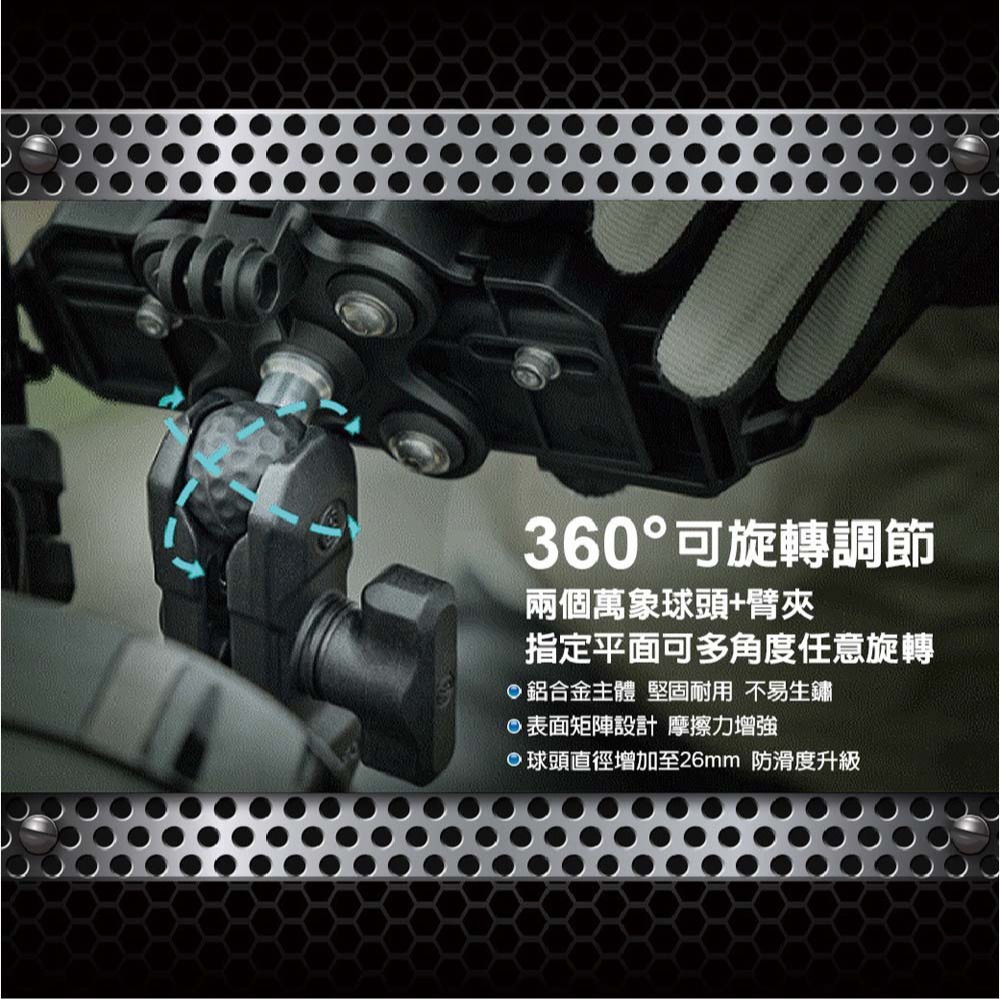 山水之寶｜MWUPP五匹 後照鏡座機車手機支架 OsoPro螃蟹減震 紀念版 彈簧夾 後視鏡座球頭款 防盜減震 手機車架-細節圖7