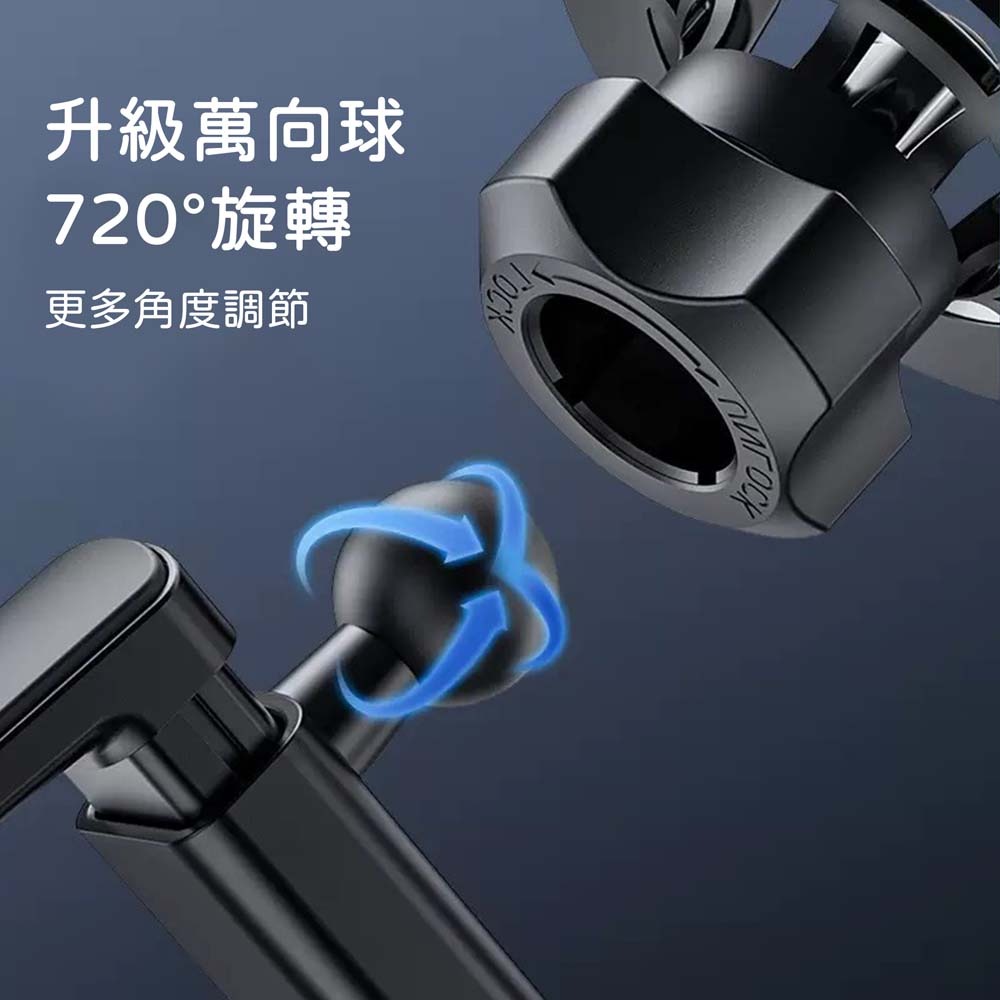 山水之寶｜YESIDO 汽車用圓形出風口 MagSafe磁吸式手機支架&汽車支架&車架 支援磁吸 無通電功能 C221-細節圖7
