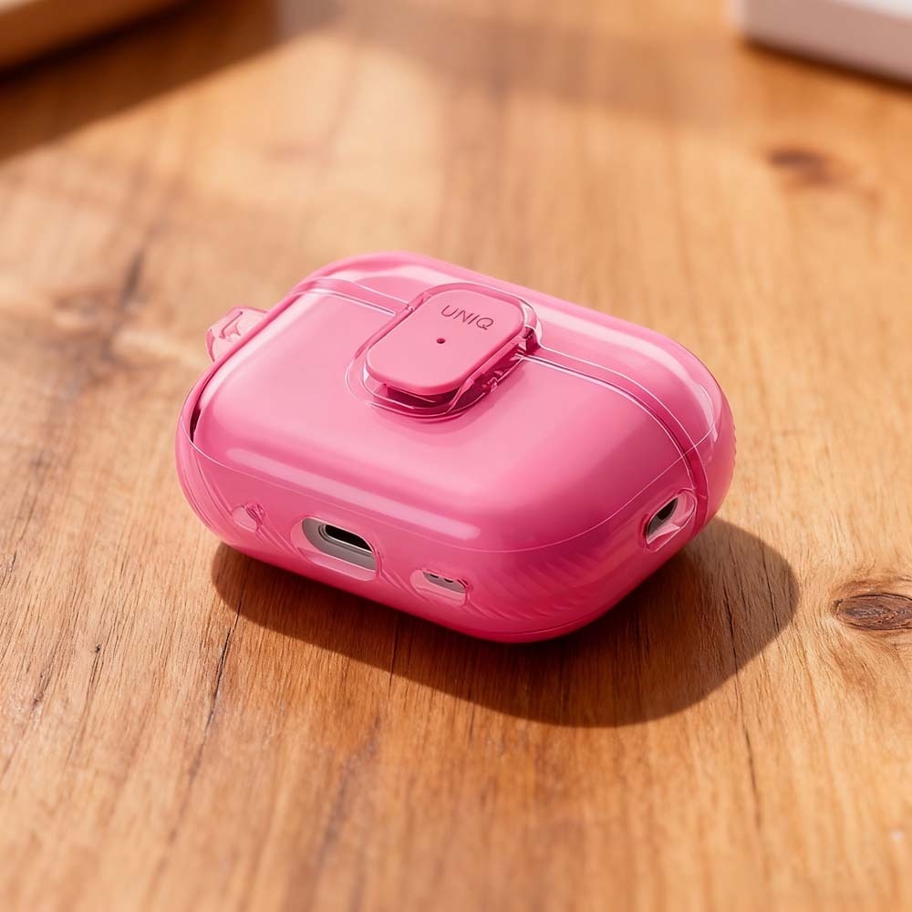 山水之寶｜AirPods Pro 3 UNIQ Glase Pro 輕薄透明 耳機保護殼耳機殼 附登山扣環 支援無線充電-細節圖8