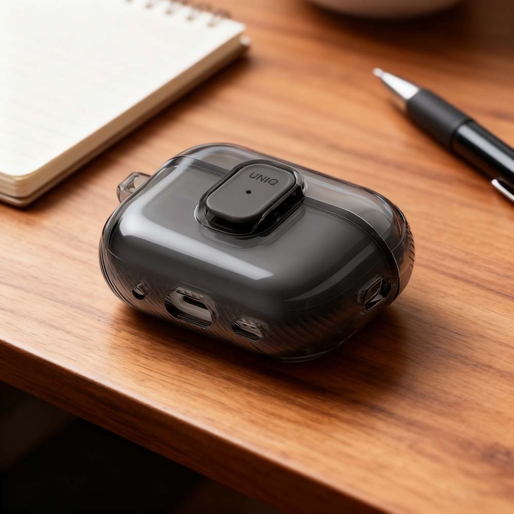 山水之寶｜AirPods Pro 3 UNIQ Glase Pro 輕薄透明 耳機保護殼耳機殼 附登山扣環 支援無線充電-細節圖10