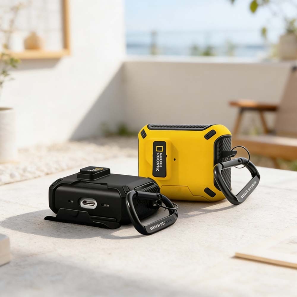 山水之寶｜AirPods Pro 3 國家地理 NatGeo 自動開蓋 磁吸支架 耳機保護殼 保護套 耳機殼防摔殼附扣環-細節圖11