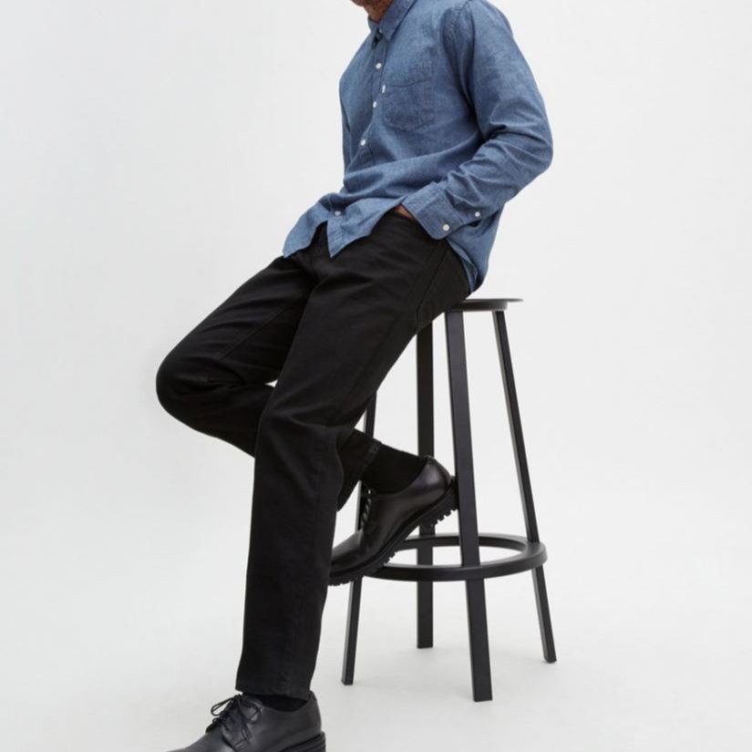 現貨34腰【彈性舒適新款】美國LEVI S 541 TAPER Black 素面黑色 百搭 重磅 運動微錐型直筒牛仔褲-細節圖3