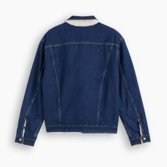 【高價版雙面可穿毛領】美國LEVIS VINTAGE SHERPA TRUCKER JACKET 深藍牛仔夾克S=M現貨-細節圖5