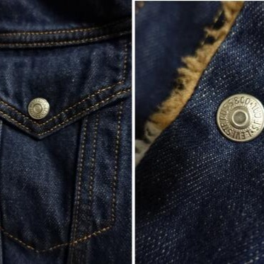 【高價版雙面可穿毛領】美國LEVIS VINTAGE SHERPA TRUCKER JACKET 深藍牛仔夾克S=M現貨-細節圖7