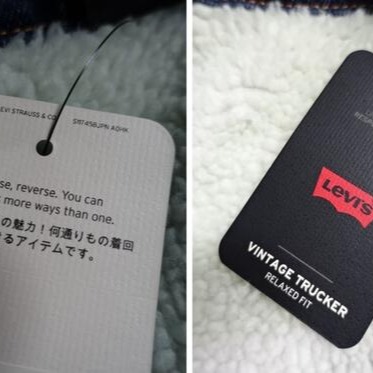 【高價版雙面可穿毛領】美國LEVIS VINTAGE SHERPA TRUCKER JACKET 深藍牛仔夾克S=M現貨-細節圖9