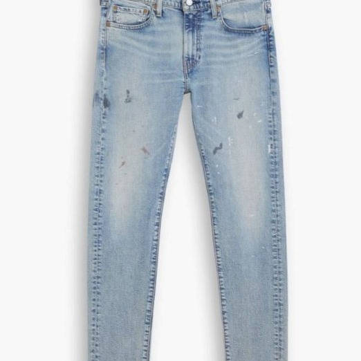 【高價鹿皮標W32現貨】美國LEVI S Skinny 510 Tarp 淺藍水洗 手工潑漆 貼身窄版 小直筒牛仔褲-細節圖2