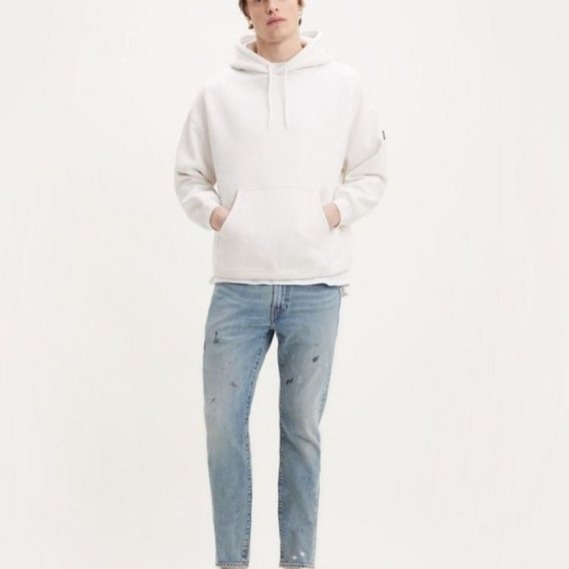 【高價鹿皮標W32現貨】美國LEVI S Skinny 510 Tarp 淺藍水洗 手工潑漆 貼身窄版 小直筒牛仔褲-細節圖4