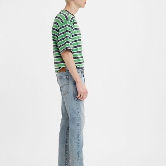 【高價鹿皮標W32現貨】美國LEVI S Skinny 510 Tarp 淺藍水洗 手工潑漆 貼身窄版 小直筒牛仔褲-細節圖6