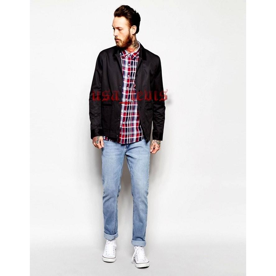 【現貨L號優惠】美國 日本版Levi s Sawtooth Western Shirt 藍白紅格紋珍珠釦西部長袖牛仔襯衫-細節圖6