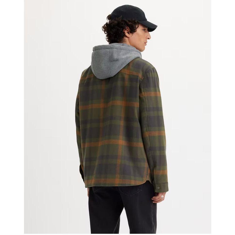 【羊絨裡連帽外套S-XXL號】美國Levis SHERPA LINED HOODIE JACKET 連帽格紋外套 工裝-細節圖4