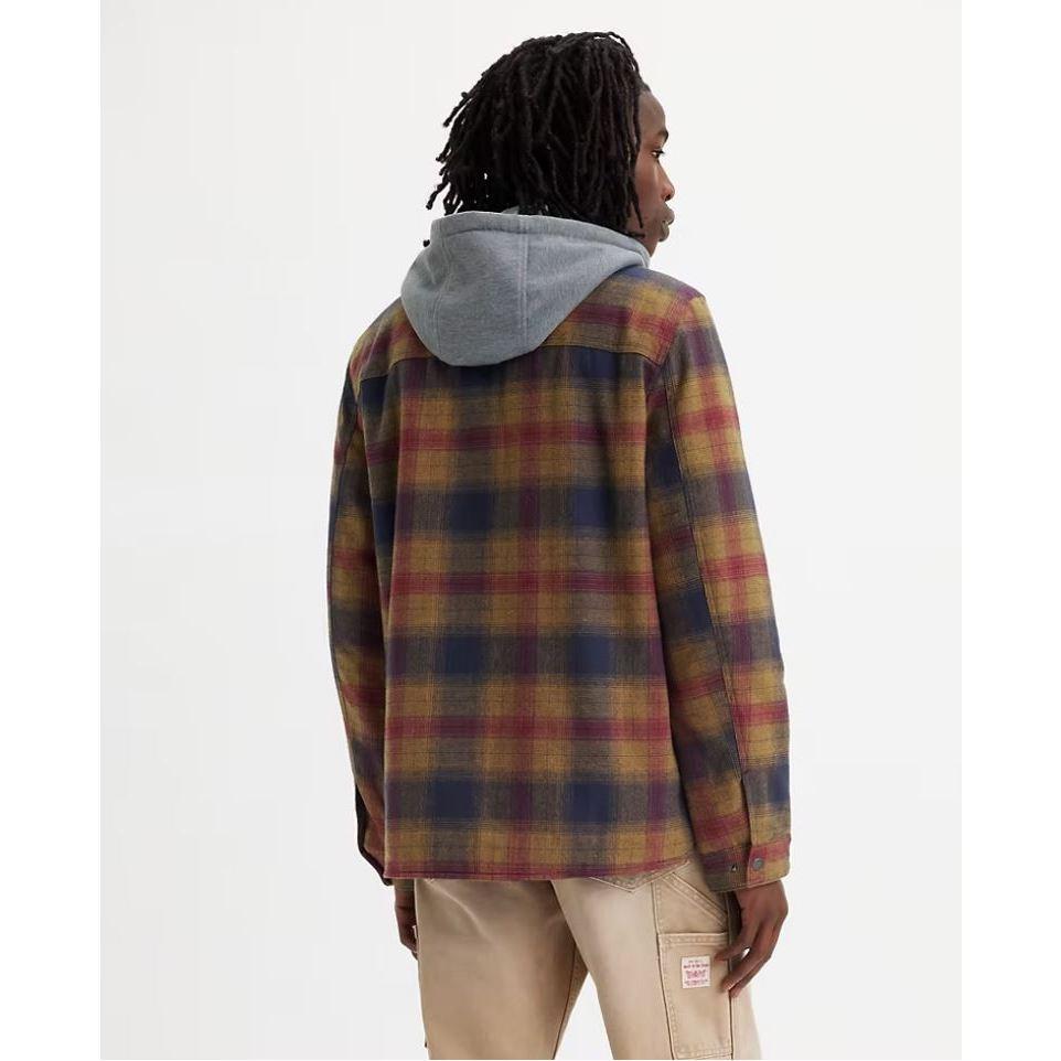 【羊絨裡連帽外套S-XXL號】美國Levis SHERPA LINED HOODIE JACKET 連帽格紋外套 工裝-細節圖6