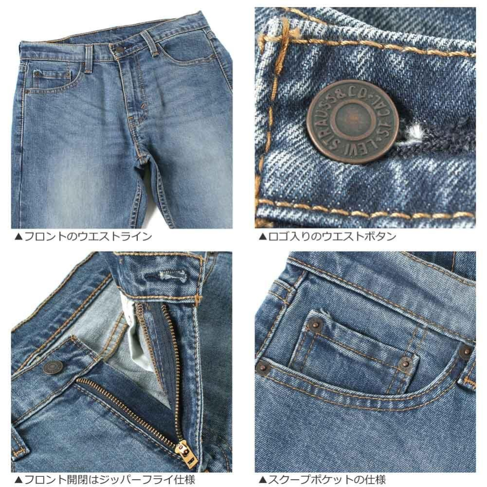 【彈性新款29-42腰優惠】美國LEVIS 505 AFROBEAT 深藍刷白中直筒 牛仔褲 丹寧褲 百搭501-細節圖3