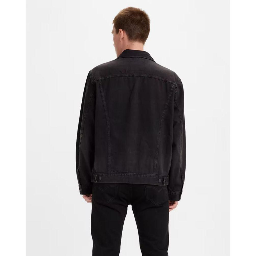 【高價S-XXL號】LEVI S TRUCKER JACKET Type3 寬鬆版 黑色 淺藍洗白 重磅牛仔外套單寧夾克-細節圖2