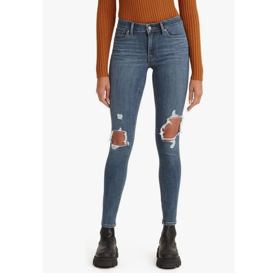 【多色新款25-34腰優惠】美國LEVI S 711 Skinny 女款  黑 白 中腰緊身窄管 丹寧褲 瘦腿 彈性布料-細節圖5