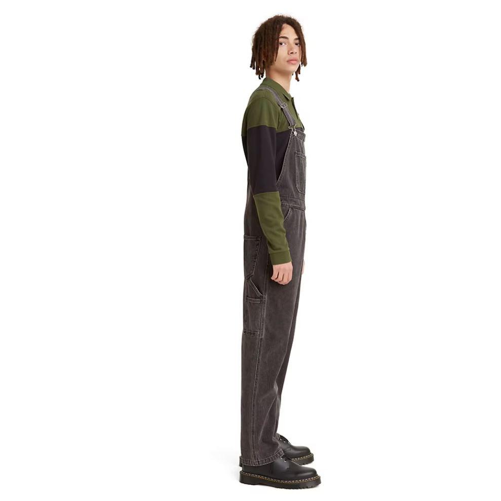 【吊帶褲29-44腰】美國Levis Mens Overall 黑灰色 黃土重磅 連身褲 寬鬆版 直筒褲 牛仔褲 工作褲-細節圖2