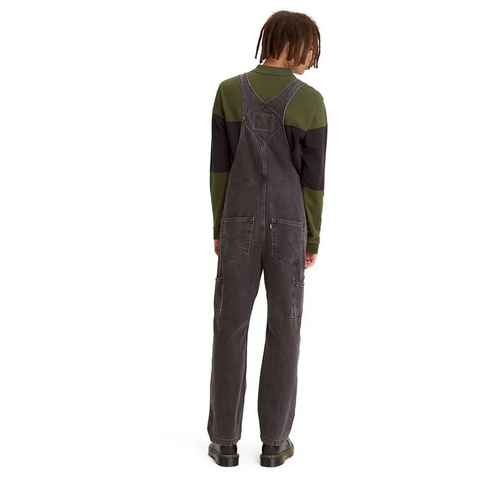 【吊帶褲29-44腰】美國Levis Mens Overall 黑灰色 黃土重磅 連身褲 寬鬆版 直筒褲 牛仔褲 工作褲-細節圖3