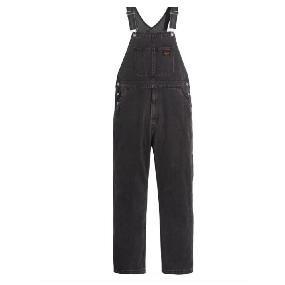 【吊帶褲29-44腰】美國Levis Mens Overall 黑灰色 黃土重磅 連身褲 寬鬆版 直筒褲 牛仔褲 工作褲-細節圖4