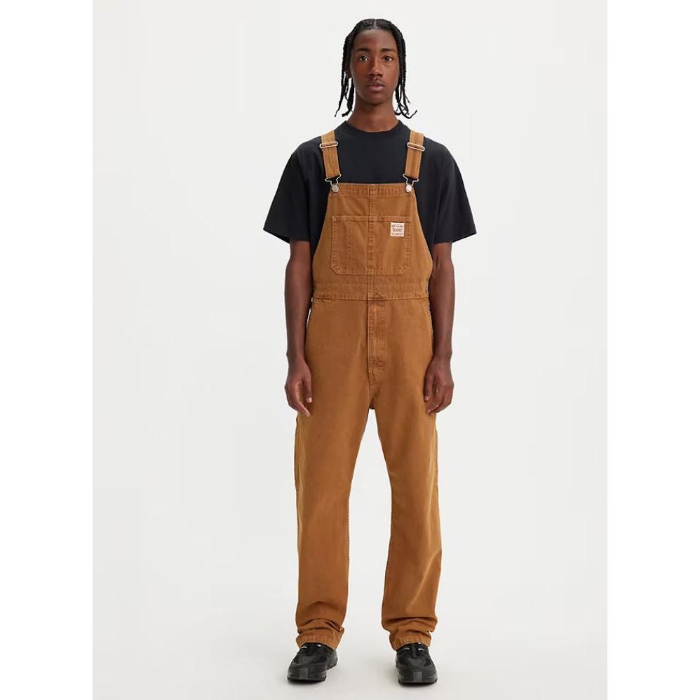 【吊帶褲29-44腰】美國Levis Mens Overall 黑灰色 黃土重磅 連身褲 寬鬆版 直筒褲 牛仔褲 工作褲-細節圖5