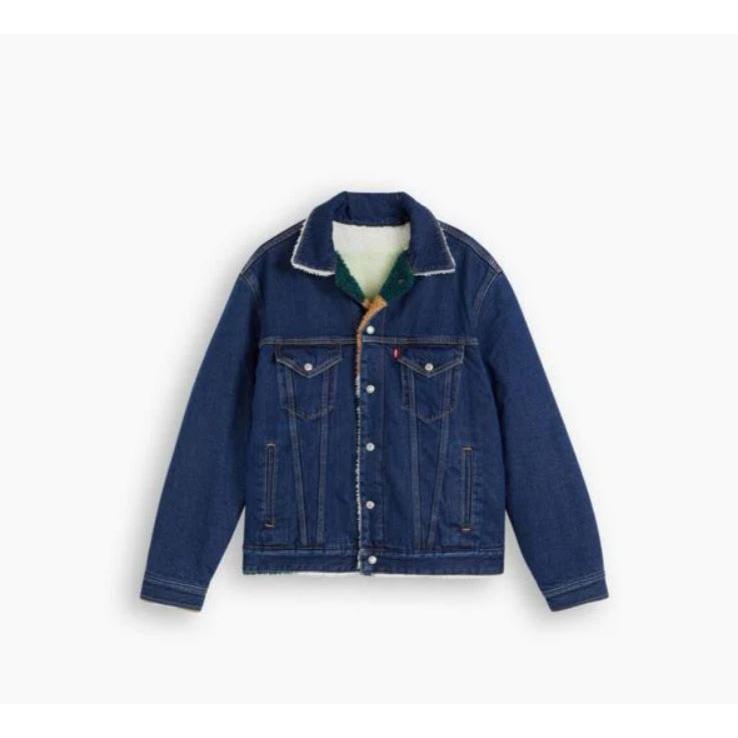 S號現貨【高價版雙面可穿毛領】美國LEVIS VINTAGE SHERPA TRUCKER JACKET 深藍牛仔夾克-細節圖7