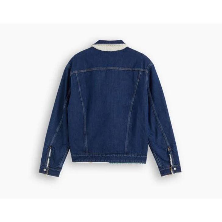S號現貨【高價版雙面可穿毛領】美國LEVIS VINTAGE SHERPA TRUCKER JACKET 深藍牛仔夾克-細節圖8