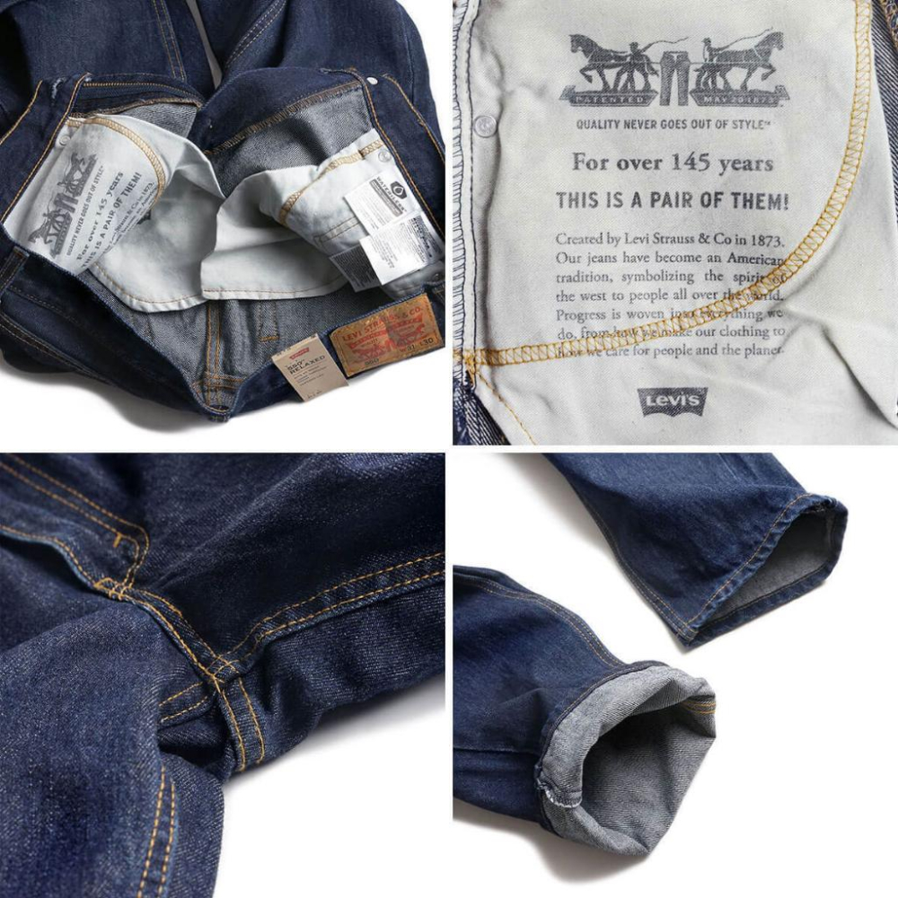 【寬鬆直筒29-44腰】美國 日本LEVI S 550 Relaxed 深藍原色 養褲 直筒牛仔褲舒適垮褲 單寧褲505-細節圖7